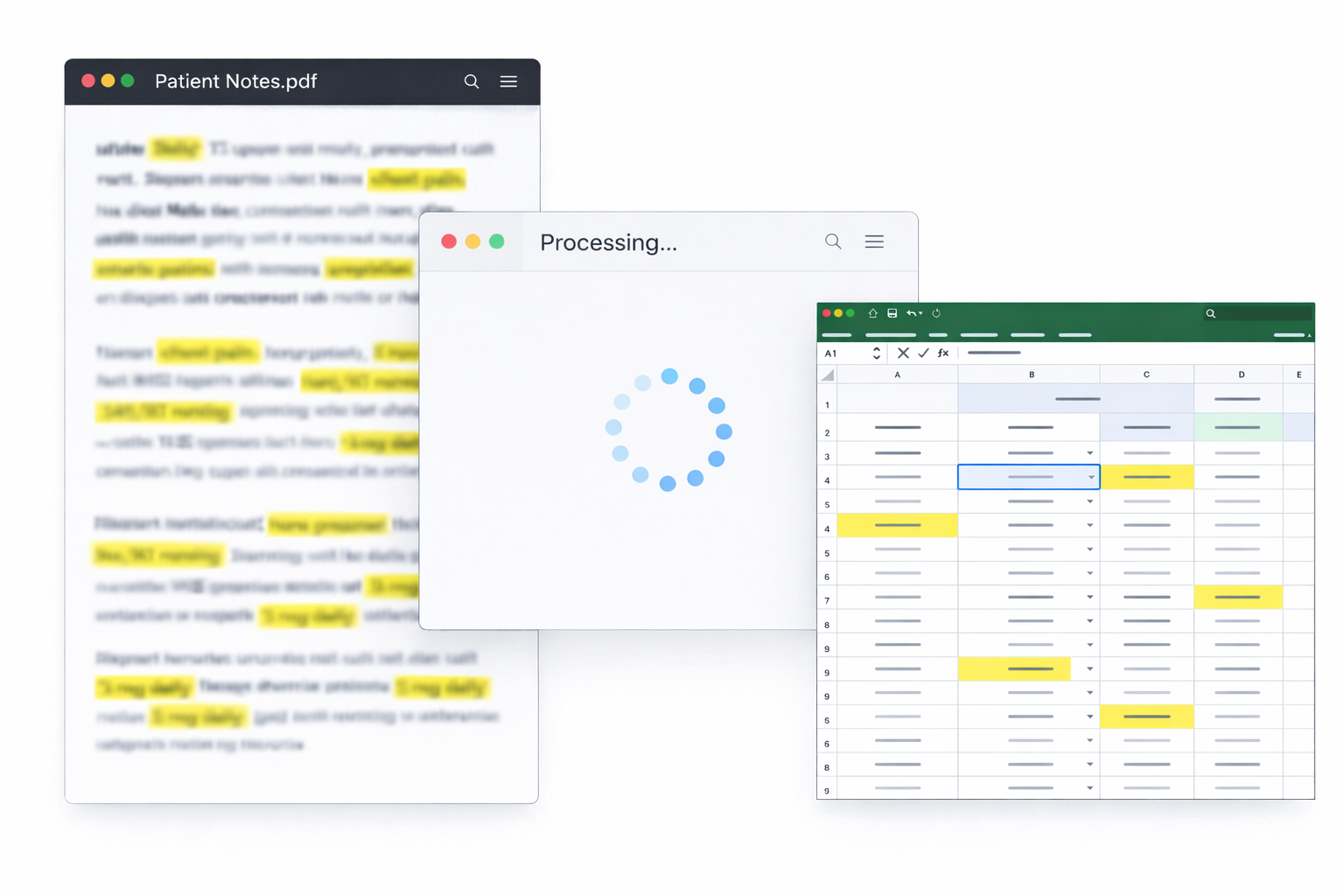 Doc2Row workflow illustration